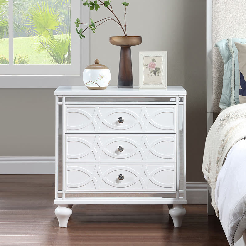 Modern Simple Three Drawers Nightstand