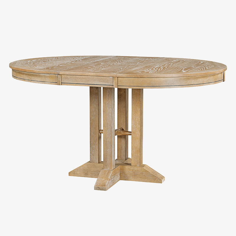 Farmhouse Extendable Round Dining Table 42-58