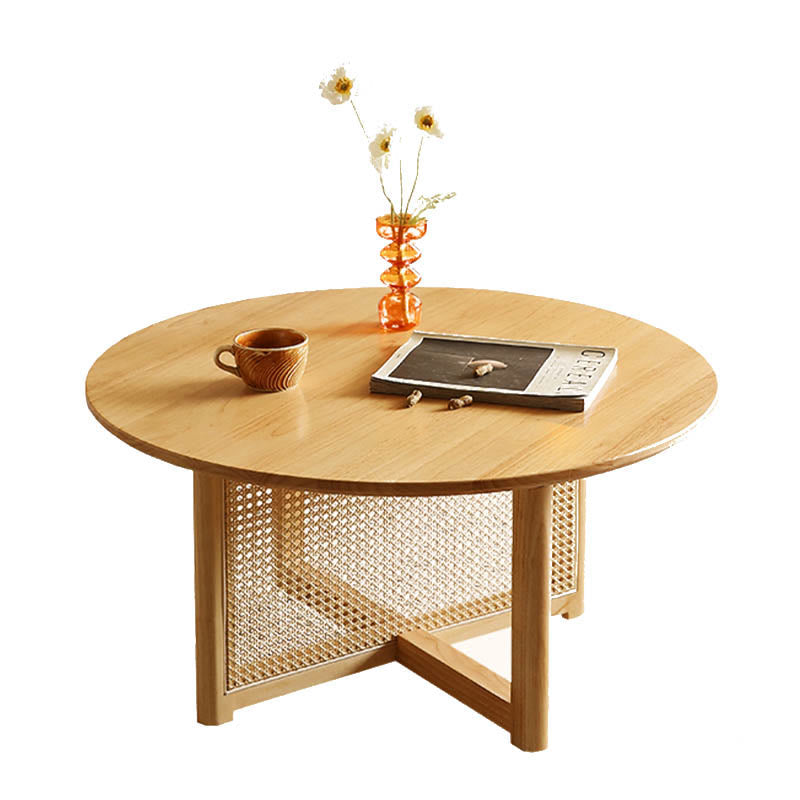 Rattan Mid-century Round Coffee Table