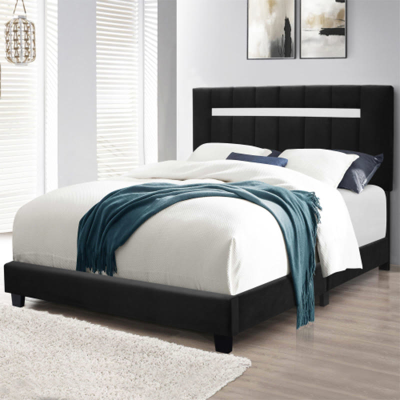 Adjustable Queen Size Upholstered Velvet Bed Frame