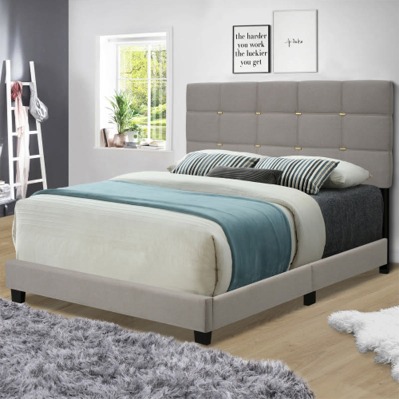 Queen Adjustable Linen Upholstered Bed Frame