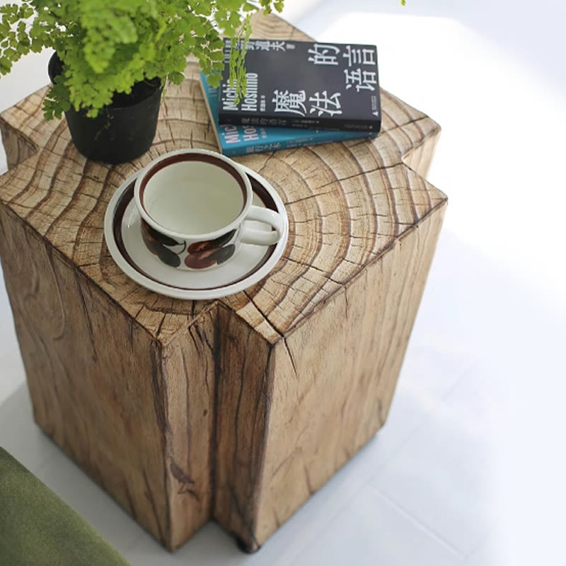 Imitation Tree Ring Side Table