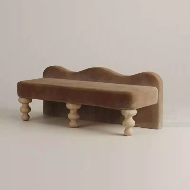 Fan-shaped Back Living Room Sofa Bench