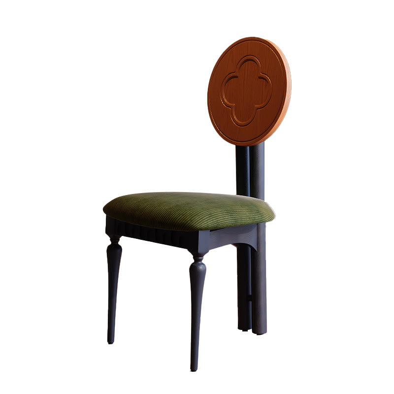 1x/2x Small Living Room Back Chair Solid Wood Dining Chair