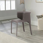 1x/2x Modern Curved Wrap-around Saddle Leather Dining Chair