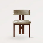 1x/2x Mid-century Linen Solid Wood Dining Chairs