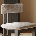 1x/2x Mid-century Linen Solid Wood Dining Chairs