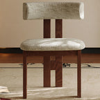 1x/2x Mid-century Linen Solid Wood Dining Chairs