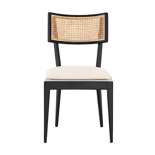 1x/2x Mid-century Solid Wood Rattan Dining Chair