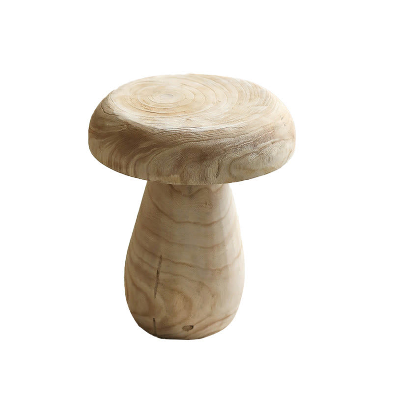 Solid Wood Small Size Mushroom Shape Side Table