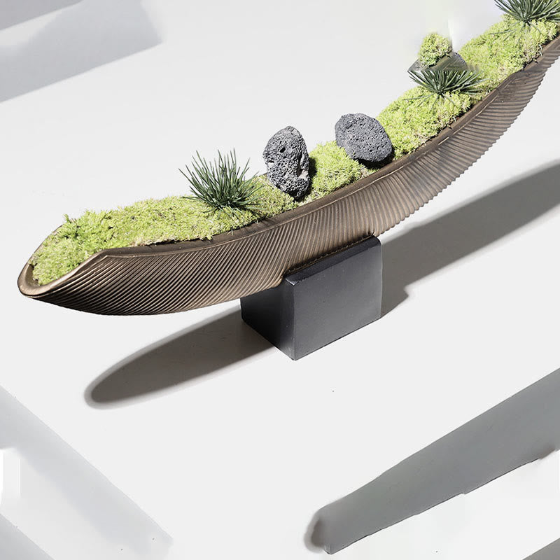 Mid-century Ship-shaped Sculpture Ornaments Plant Tray