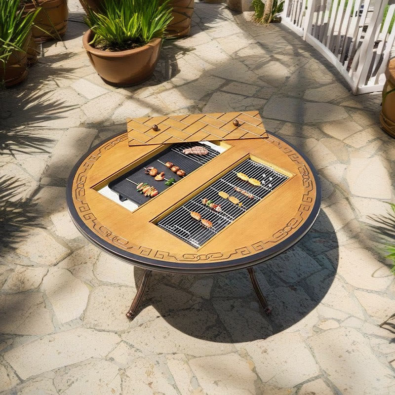 Outdoor Picnic Table Round Dining Table