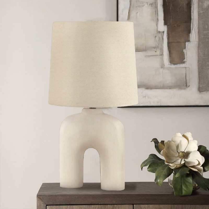 25 Modern Beige Resin Table Lamp