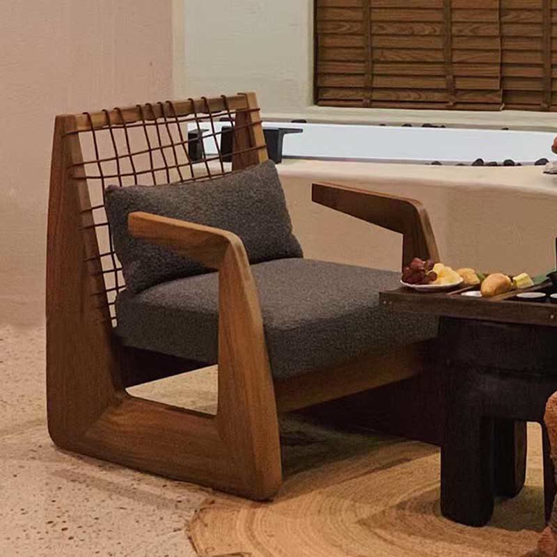 Mid-century Woven Rope Accent Chair