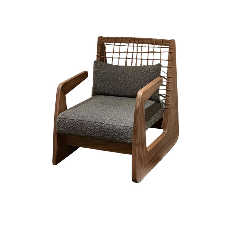 Mid-century Woven Rope Accent Chair