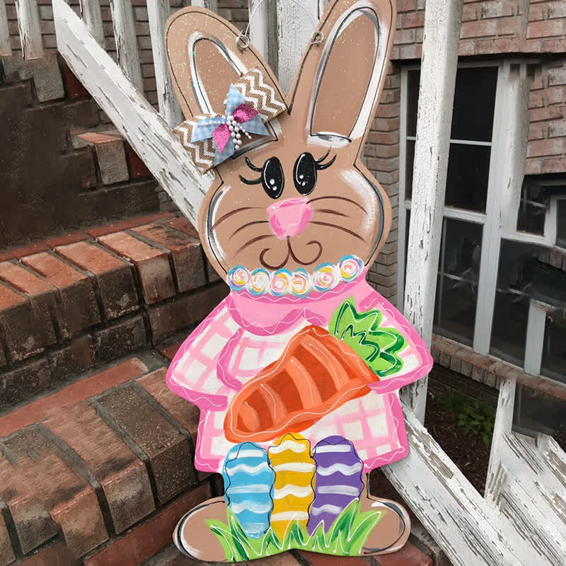 Easter Wooden Bunny Door Hanging Decor
