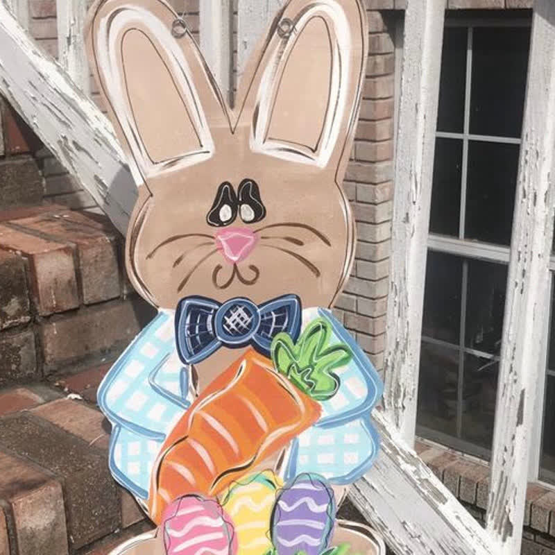 Easter Wooden Bunny Door Hanging Decor