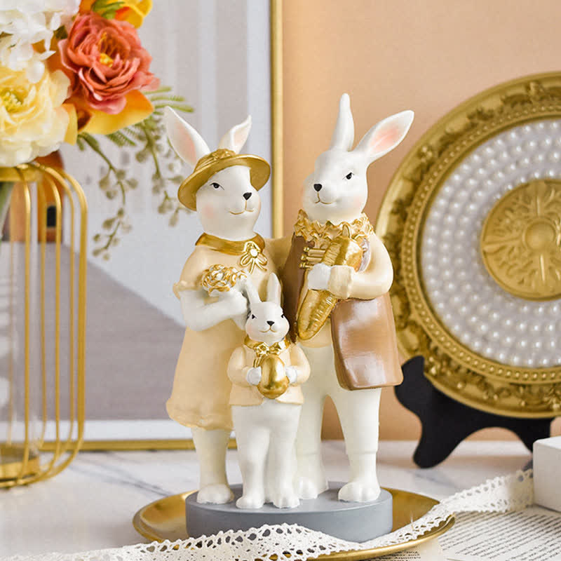 Easter Resin Bunny Candlestick Decorative Ornament