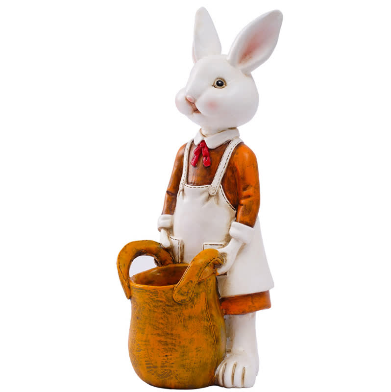Easter Resin Painted Bunny Decorative Ornament