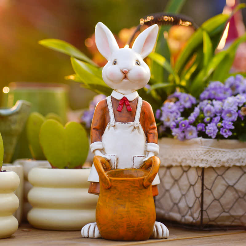 Easter Resin Painted Bunny Decorative Ornament