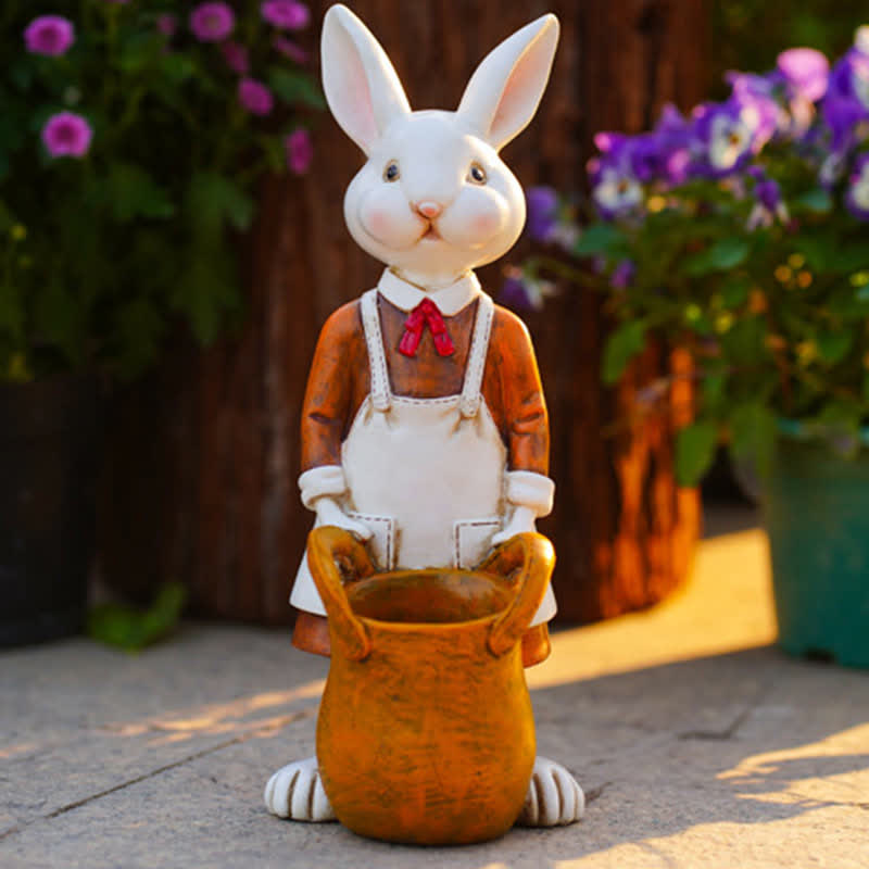 Easter Resin Painted Bunny Decorative Ornament