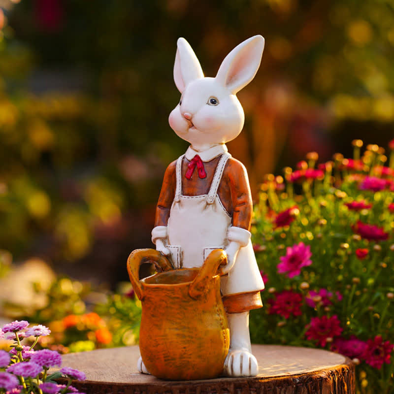 Easter Resin Painted Bunny Decorative Ornament