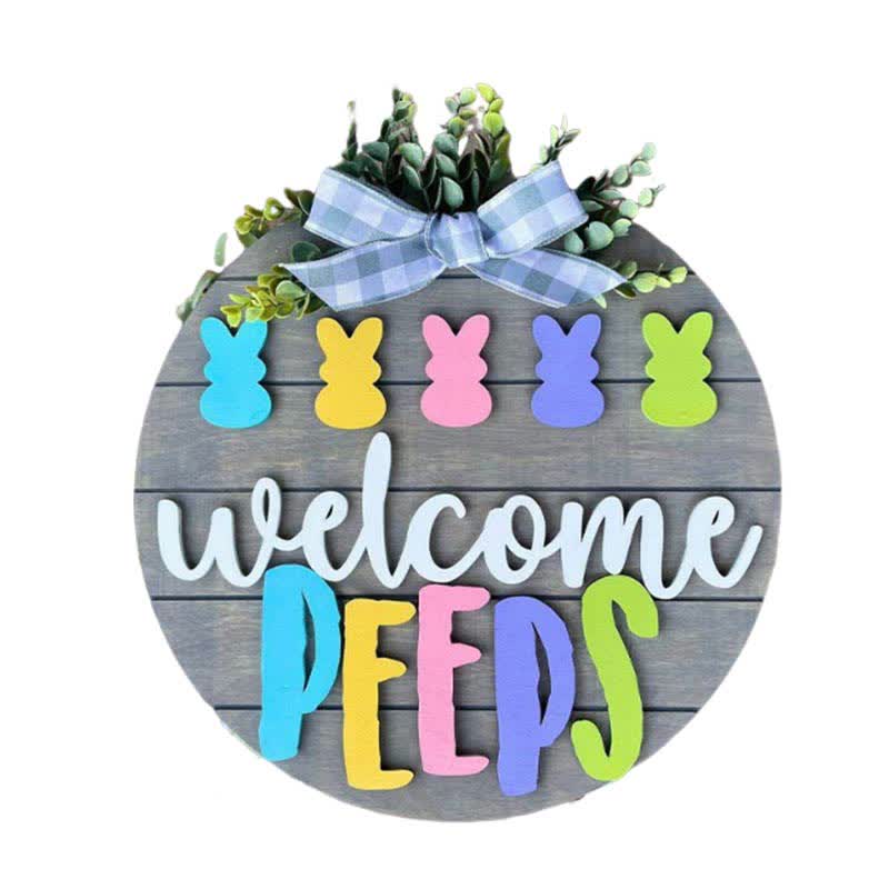 Easter Wooden Bunny Door Hanging Decor