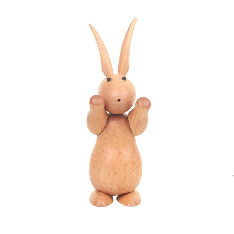 Easter Solid Wood Rabbit Home Decor Ornament