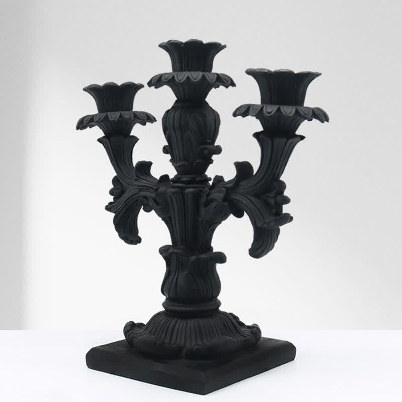 Retro Black Candlestick Ornament