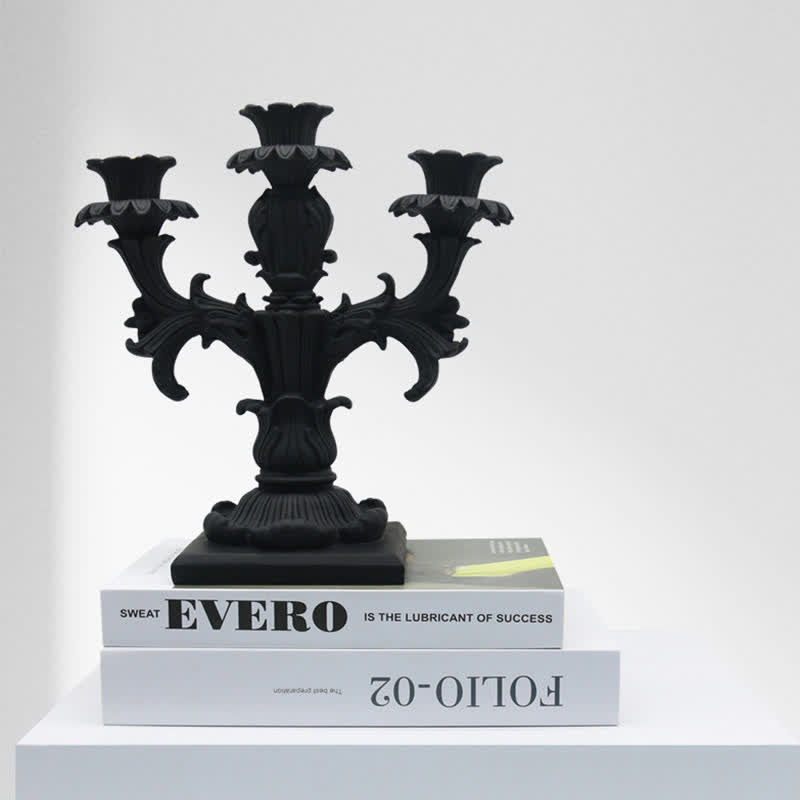 Retro Black Candlestick Ornament