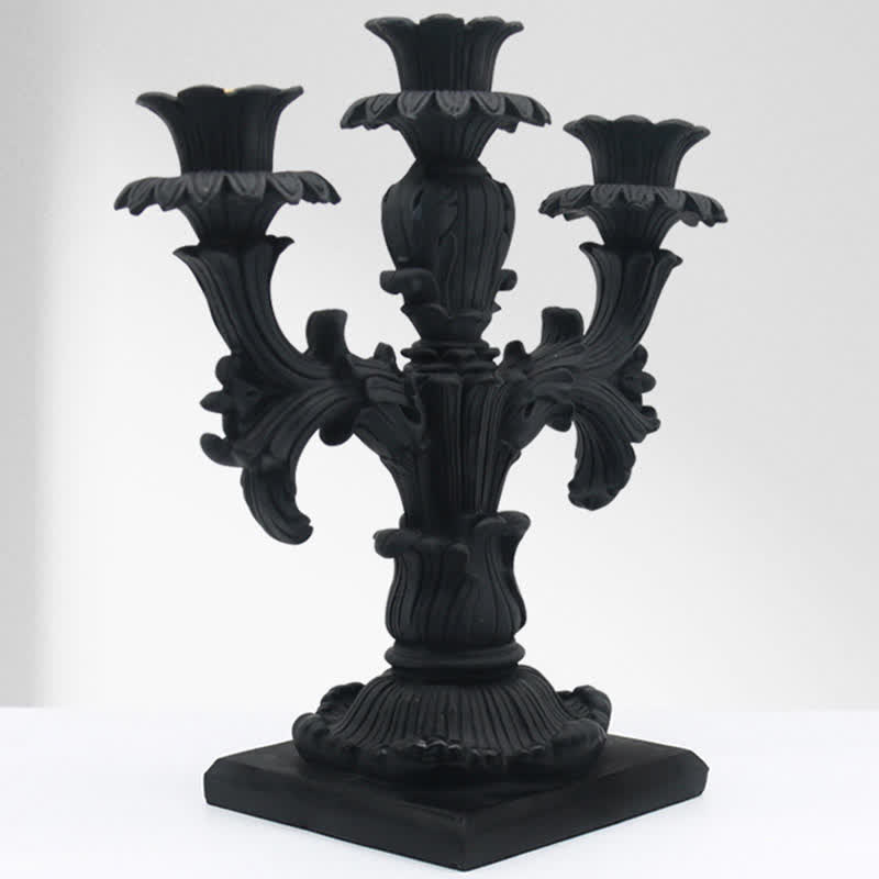Retro Black Candlestick Ornament