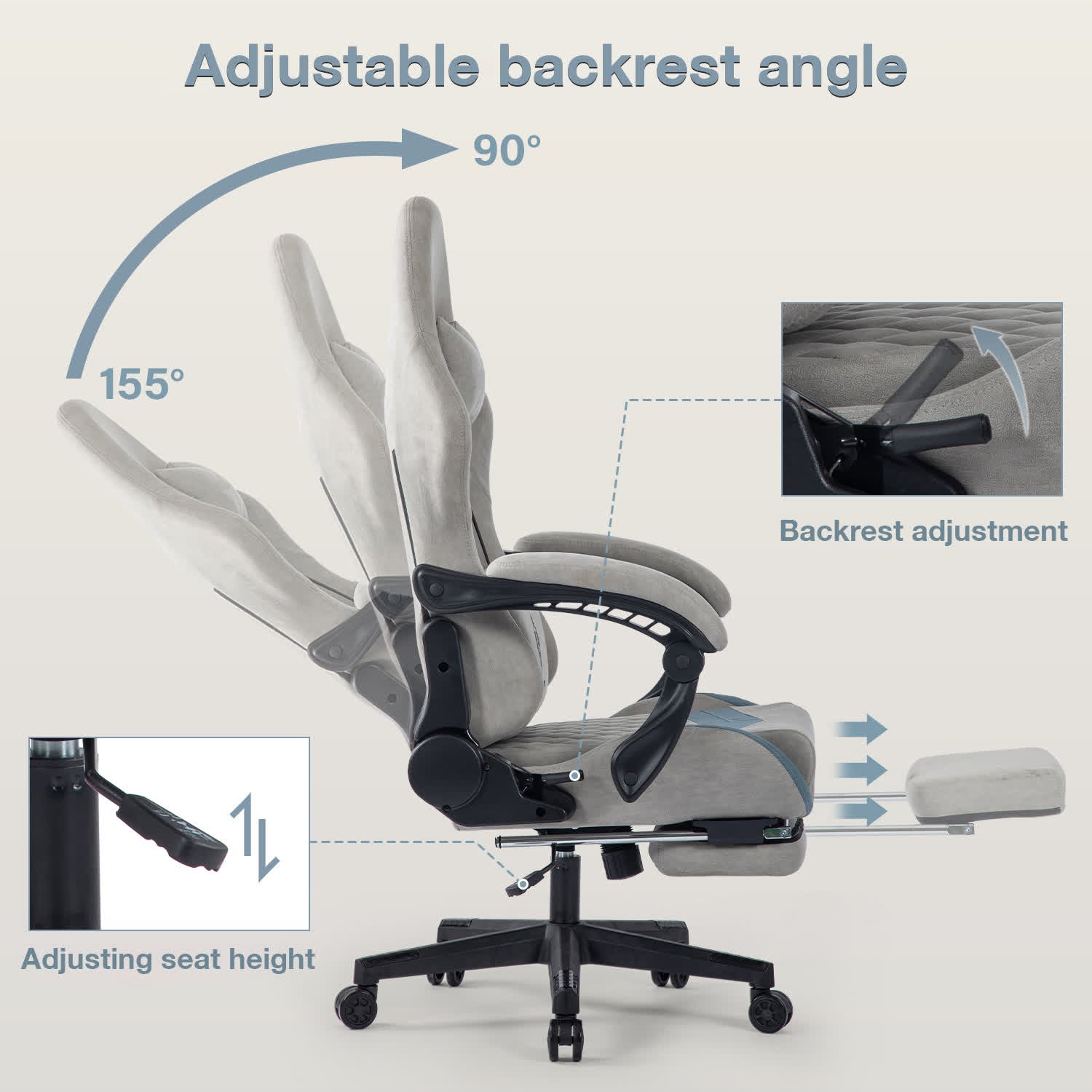 Reclining Ergonomically Adjustable Office Chair