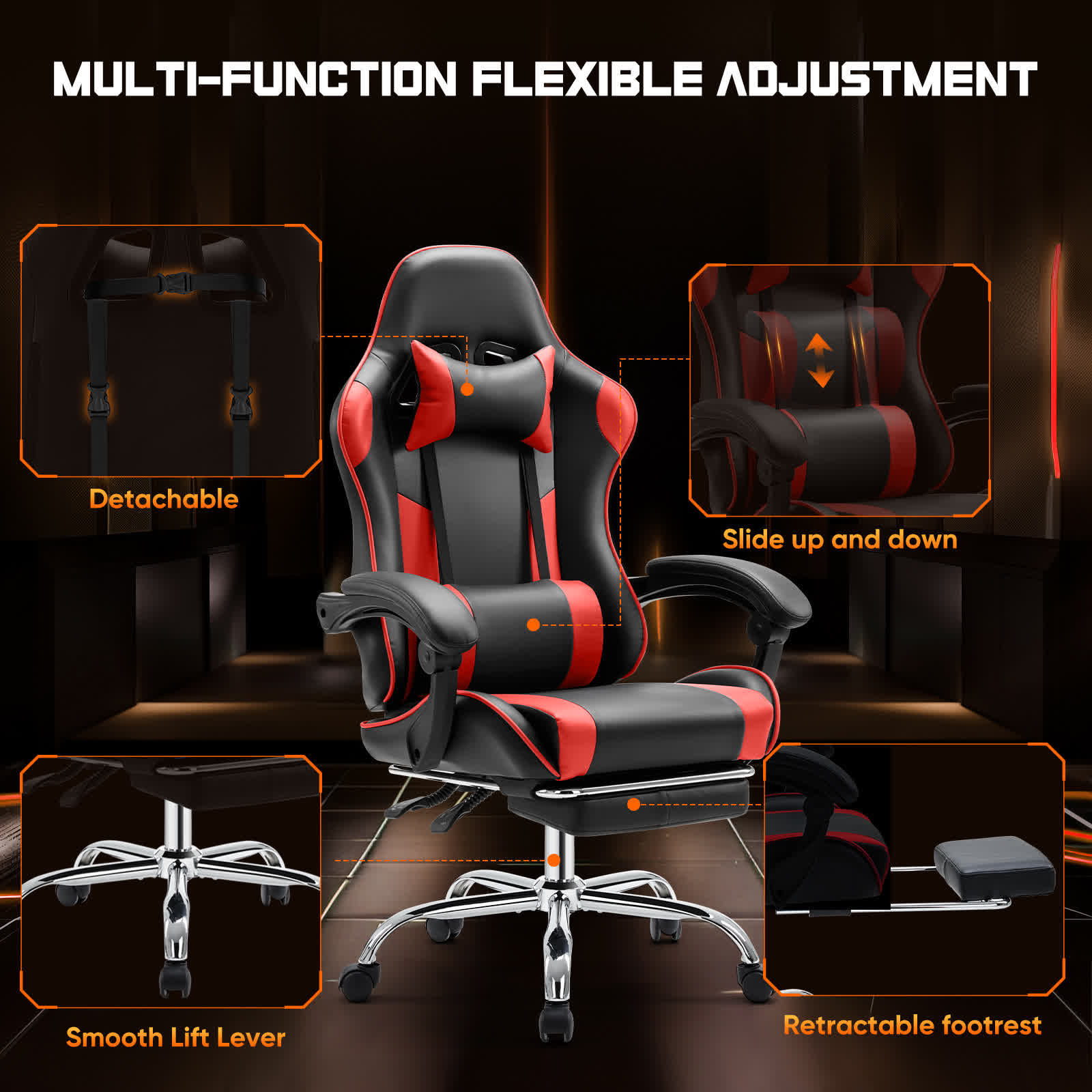 Swivel Ergonomic PU Leather Recliner