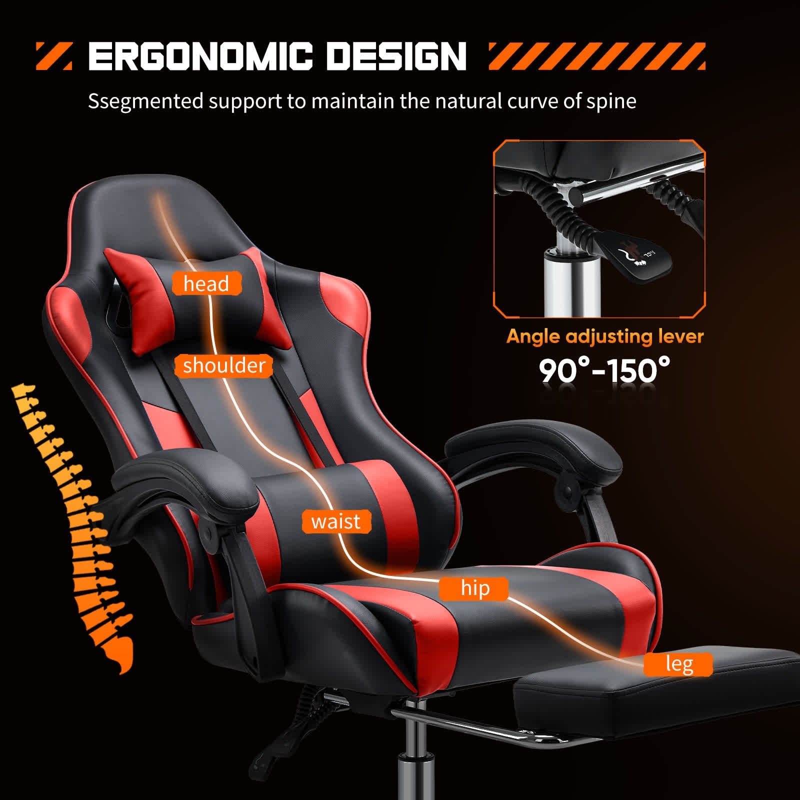 Swivel Ergonomic PU Leather Recliner