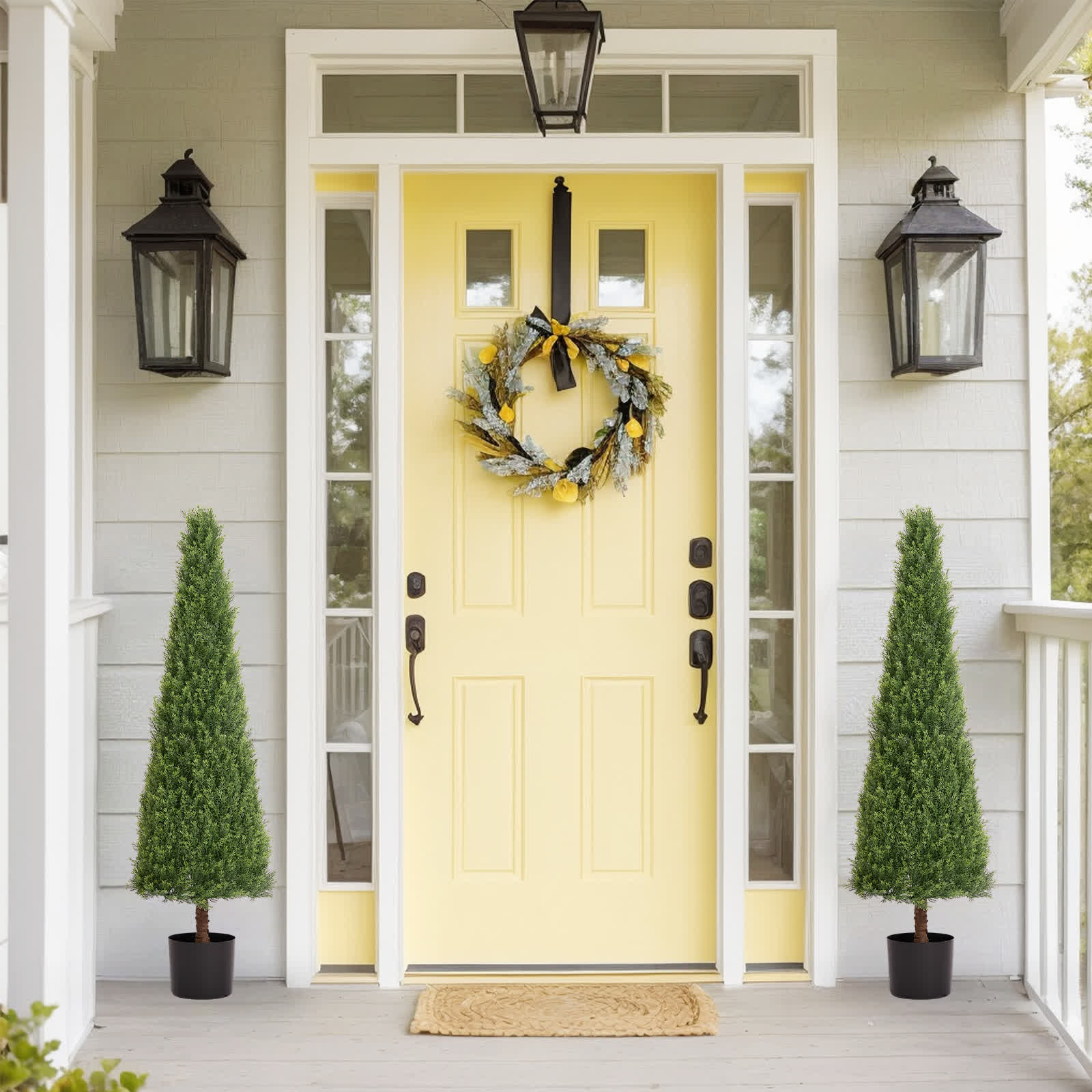 Artificial Boxwood Topiary Tree Decor