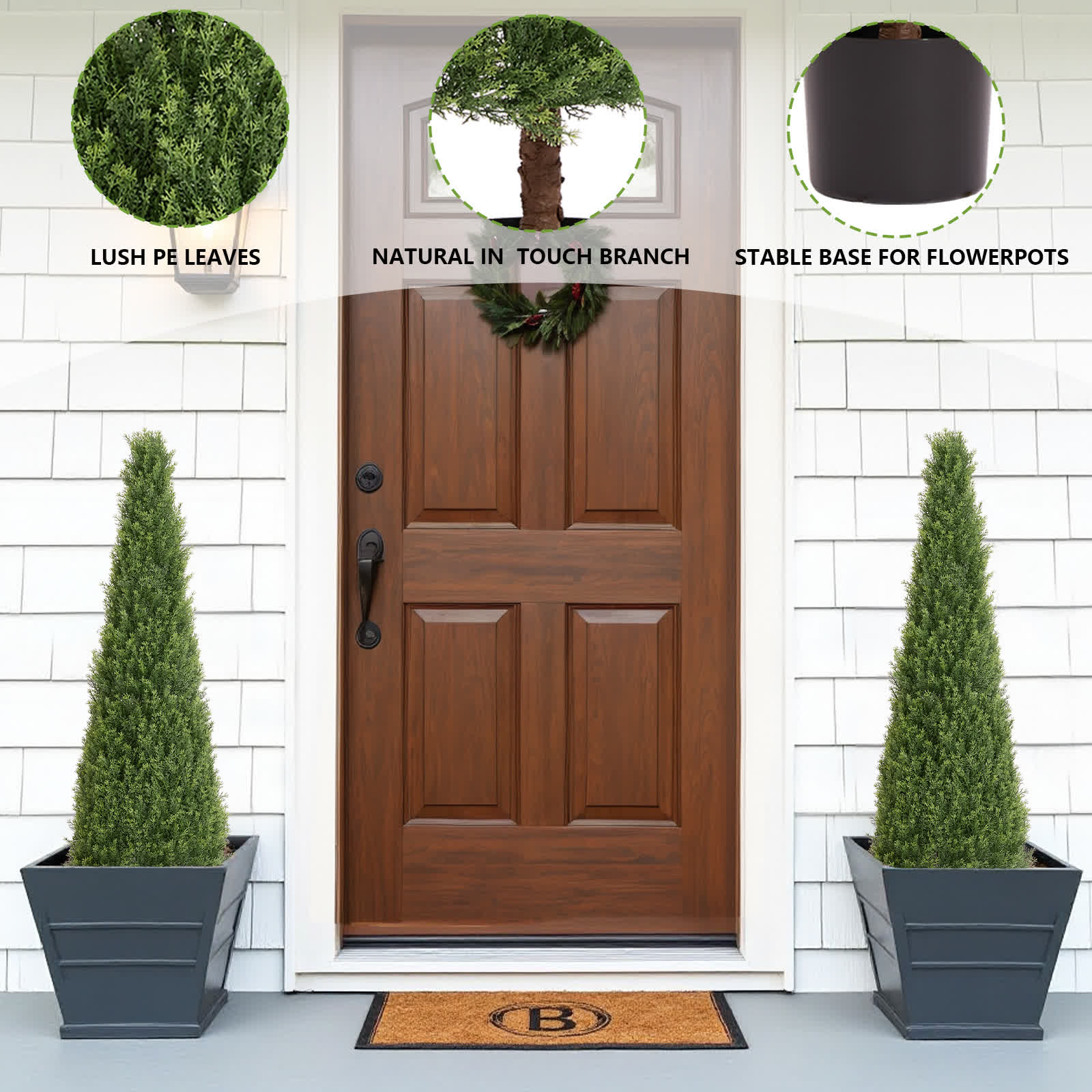 Artificial Boxwood Topiary Tree Decor