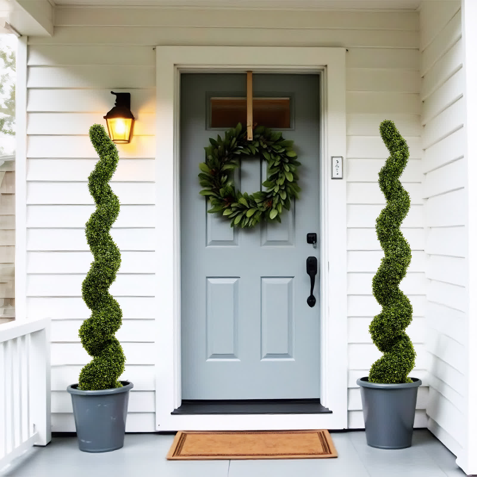 Outdoor Uv-resistant Plastic Boxwood Topiary Tree