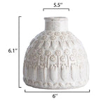Vintage Embossed Ceramic Vase Home Ornament