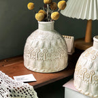 Vintage Embossed Ceramic Vase Home Ornament