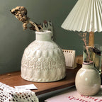 Vintage Embossed Ceramic Vase Home Ornament