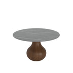 5-pieces Grey Vase-shaped Base Dining Table With Armless Wood Dining Chairs