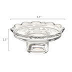 Lace-Edge Glass Pedestal Tray Ornament