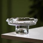 Lace-Edge Glass Pedestal Tray Ornament