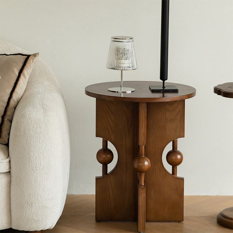 Mid-century Round Ball Side Table