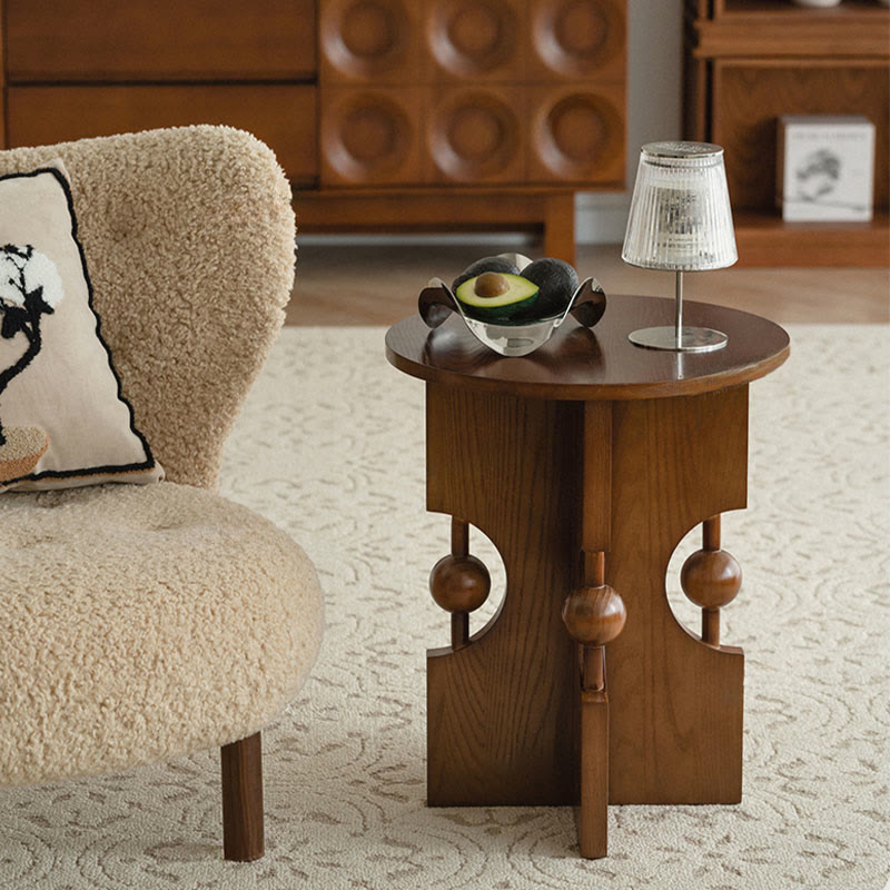 Mid-century Round Ball Side Table