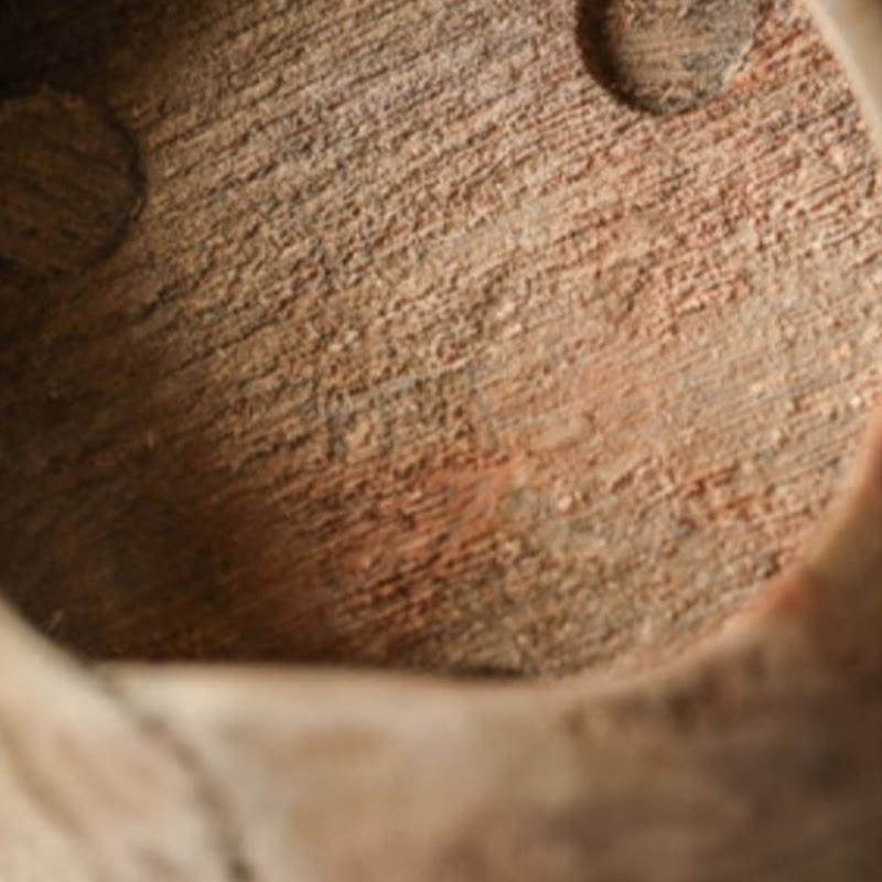 Wooden Round High-footed Tray