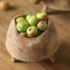 Wooden Round High-footed Tray