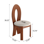 2x/4x/6x Hign-back Dining Chair With Velour Upholstery