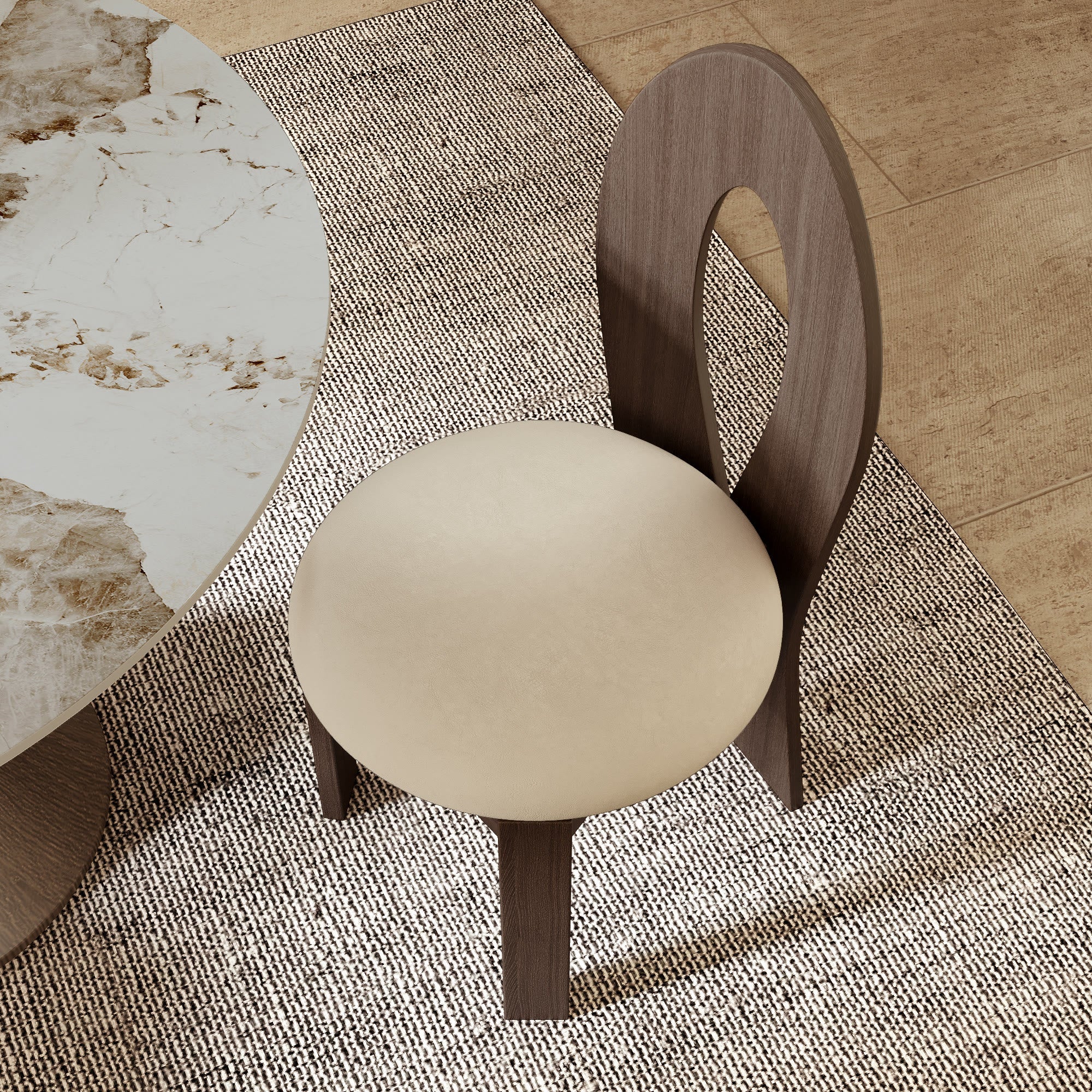 2x/4x/6x Hign-back Dining Chair With Velour Upholstery