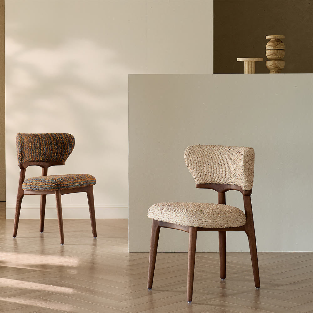 Linen Dining Chair With Wide Back